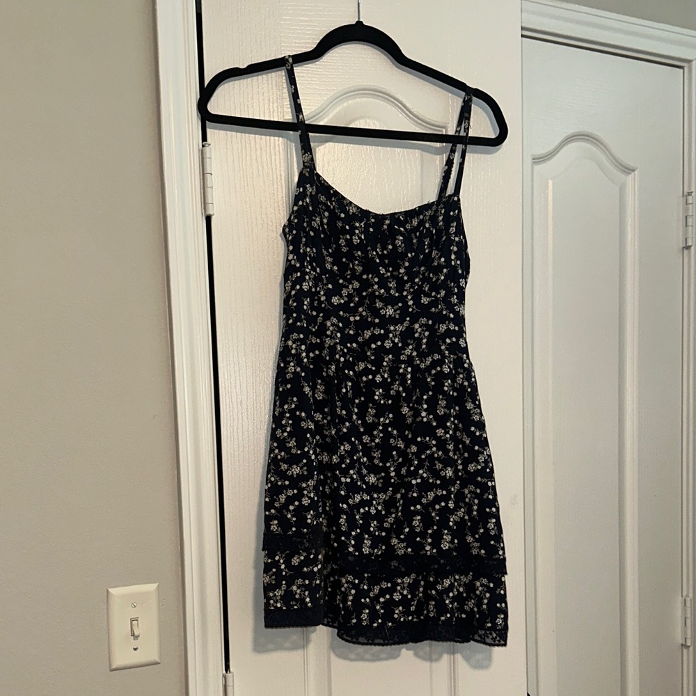Hollister Floral Navy Dress